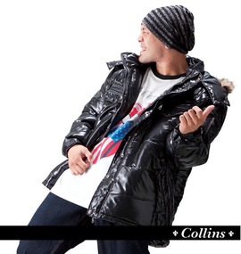 大きいサイズ メンズ COLLINS (コリンズ) ファー付き中綿ジャケット