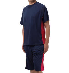 大きいサイズ メンズ Mc.S.P (エムシーエスピー) 吸汗速乾半袖Tシャツ+ハーフパンツ
