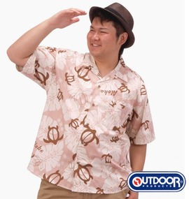 大きいサイズ メンズ OUTDOOR PRODUCTS (アウトドア プロダクツ) アロハシャツ(半袖)