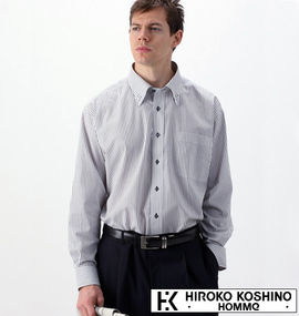 大きいサイズ メンズ HIROKO KOSHINO HOMME (ヒロココシノオム) マイターループB.D長袖シャツ
