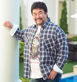 OUTDOOR PRODUCTS ロールアップ長袖チェックシャツ