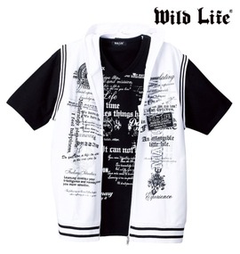 大きいサイズ メンズ WILD LIFE (ワイルドライフ) ノースリーブ+VTシャツ(半袖)