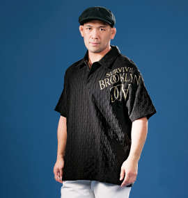 大きいサイズ メンズ GLADIATE (グラディエイト) ブロックジャガード刺繍半袖ポロシャツ