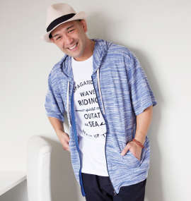 launching pad 甘編みスラブ天竺半袖パーカー+半袖Tシャツ