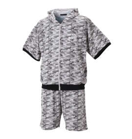 COLLINS カモフラ柄半袖パーカーセット