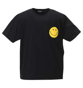 大きいサイズ メンズ SMILEY FACE (スマイリーフェイス) サガラ刺繍半袖Tシャツ