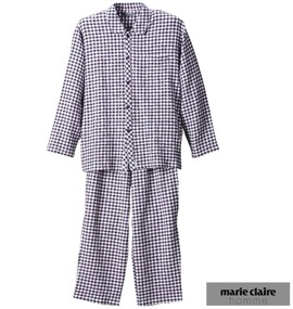 大きいサイズ メンズ marie claire homme (マリクレールオム) チェックパジャマ(長袖)