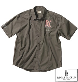 大きいサイズ メンズ REGATTA CLUB (レガッタクラブ) パッチシャツ（半袖）