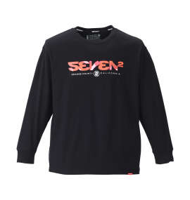 大きいサイズ メンズ SEVEN2 (セブンツー) カモフラロゴ長袖Tシャツ