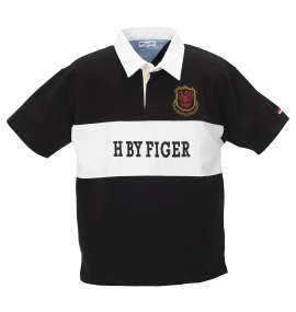 大きいサイズ メンズ H by FIGER (エイチバイフィガー) 切替半袖ラガーシャツ