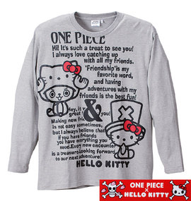 大きいサイズ メンズ ONEPIECE×HELLO KITTY (ワンピース) Tシャツ(長袖)