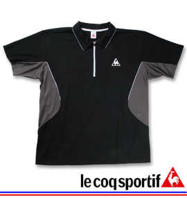 大きいサイズ メンズ LE COQ SPORTIF (ルコックスポルティフ) ジップシャツ(半袖)