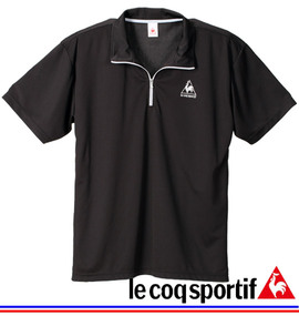 大きいサイズ メンズ LE COQ SPORTIF (ルコックスポルティフ) ハーフジップシャツ(半袖)