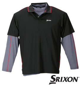大きいサイズ メンズ SRIXON (スリクソン) 半袖ポロシャツ+ハイネック長袖Tシャツ
