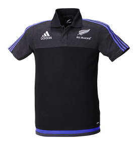 大きいサイズ メンズ adidas (アディダス) All Blacks半袖ポロシャツ
