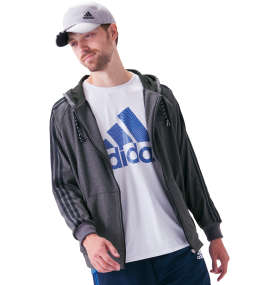 大きいサイズ メンズ adidas (アディダス) フルジップパーカージャケット