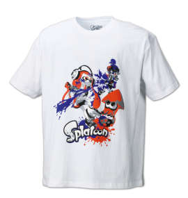 大きいサイズ メンズ Splatoon (スプラトゥーン) 半袖Tシャツ