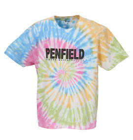 大きいサイズ メンズ Penfield (ペンフィールド) タイダイロゴプリント半袖Tシャツ