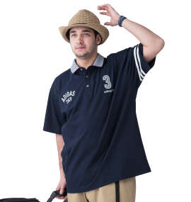 adidas golf ナンバリング半袖ポロシャツ