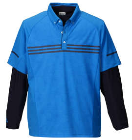 大きいサイズ メンズ adidas golf (アディダスゴルフ) ジオメトリックレイヤードシャツ