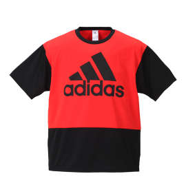 大きいサイズ メンズ adidas (アディダス) カラーブロック切替半袖Tシャツ
