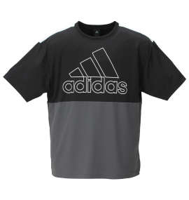 大きいサイズ メンズ adidas (アディダス) ビッグロゴ半袖Tシャツ