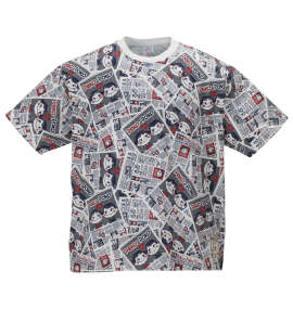 大きいサイズ メンズ PeKo&PoKo (ペコ アンド ポコ) 総柄プリント半袖Tシャツ