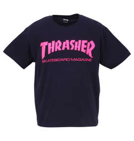 大きいサイズ メンズ THRASHER (スラッシャー) ロゴプリント半袖Tシャツ