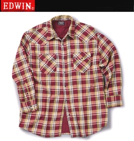 大きいサイズ メンズ EDWIN (エドウィン) Wガーゼウエスタンシャツ