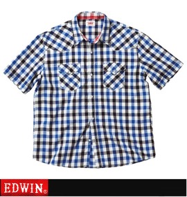 大きいサイズ メンズ EDWIN (エドウィン) ウエスタンシャツ(半袖)