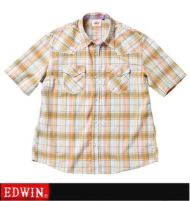 大きいサイズ メンズ EDWIN (エドウィン) ウエスタンシャツ(半袖)