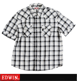 大きいサイズ メンズ EDWIN (エドウィン) XVウエスタンシャツ(半袖)