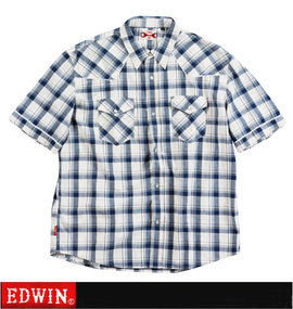 大きいサイズ メンズ EDWIN (エドウィン) XVウエスタンシャツ(半袖)