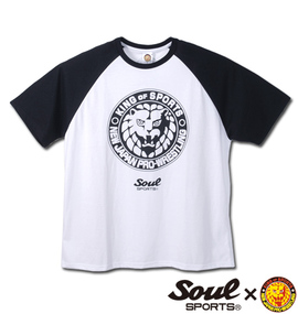 大きいサイズ メンズ SOUL SPORTS×新日本プロレス (ソウルスポーツ) ラグラン半袖Tシャツ