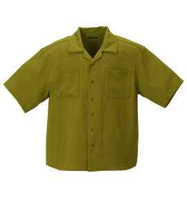 大きいサイズ メンズ ROOT THREE (ルートスリー) ポリストレッチオープンカラー半袖シャツ