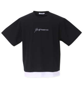 launching pad ジョーゼット裾フェイクレイヤード半袖Tシャツ