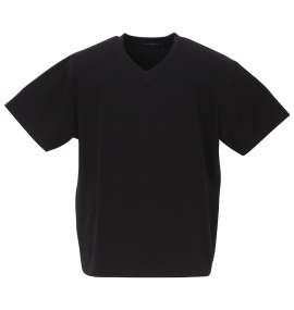 大きいサイズ メンズ COLLINS (コリンズ) TPU格子ジャガードVネック半袖Tシャツ