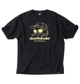 大きいサイズ メンズ b-one-soul (ビーワンソウル) DUCK DUDEメタリックフェイス半袖Tシャツ