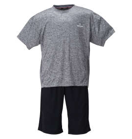 大きいサイズ メンズ marie claire homme (マリクレールオム) DRYカチオン半袖Tシャツ+DRYメッシュハーフパンツ
