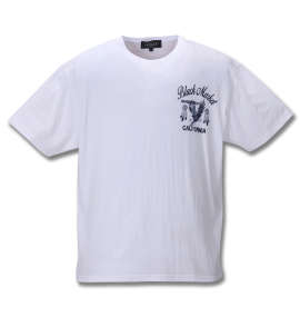 大きいサイズ メンズ SHELTY (シェルティ) チェーン刺繍プリント半袖Tシャツ