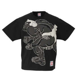 大きいサイズ メンズ 魂 (タマシイ) 相撲絵デザイン半袖Tシャツ
