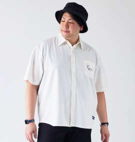 大きいサイズ メンズ KARL KANI (カール カナイ) ツイル半袖シャツ