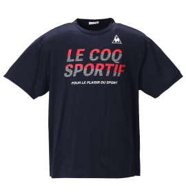 大きいサイズ メンズ LE COQ SPORTIF (ルコックスポルティフ) ドライピンメッシュ半袖Tシャツ