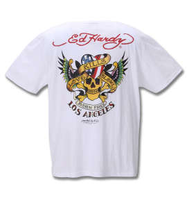 大きいサイズ メンズ Ed Hardy (エドハーディ) プリント半袖Tシャツ