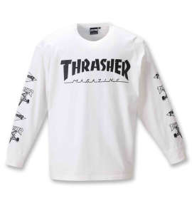 大きいサイズ メンズ THRASHER (スラッシャー) 長袖Tシャツ