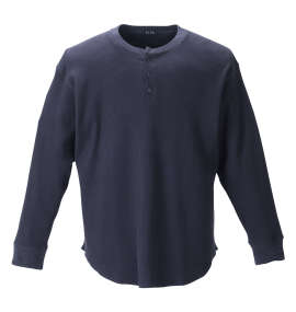 大きいサイズ メンズ EL.FO (エルフォ) ヘンリーネック長袖Tシャツ