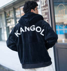 大きいサイズ メンズ KANGOL (カンゴール) シルキーフリースジャケット