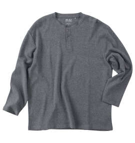 Mc.S.P オーガニックワッフルヘンリーネック長袖Tシャツ