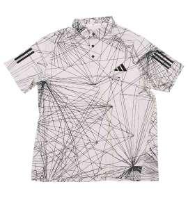 大きいサイズ メンズ adidas golf (アディダスゴルフ) レイビームプリントドライ半袖ポロシャツ