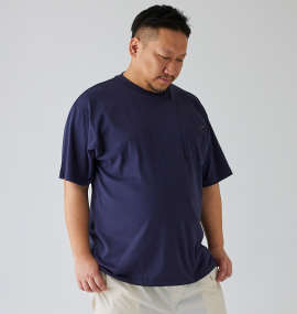 大きいサイズ メンズ FUN for modemdesign (ファン フォー モデムデザイン) オジサンワンポイント刺繍胸ポケット付半袖Tシャツ